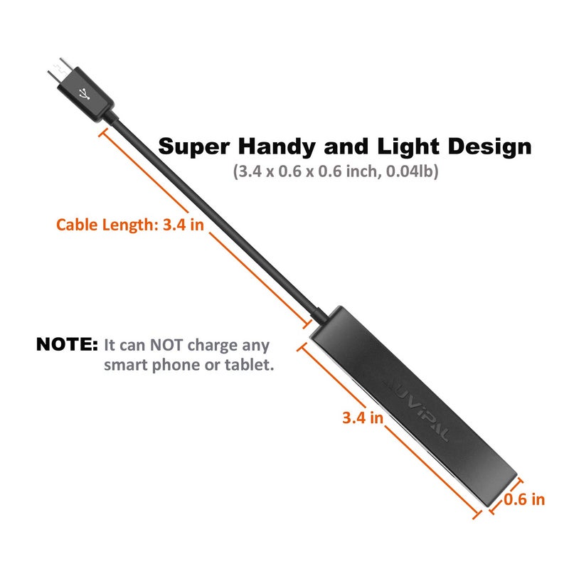 AuviPal محول أوفيبال 3-منفذ ميكرو USB OTG (3 منافذ USB + منفذ طاقة) لجهاز فاير ستيك 4K، بلاي ستيشن كلاسيك، راسبيري باي زيرو، سيغا جينيس ميني، S/NES كلاسيك ميني والمزيد - أسود - Image 5